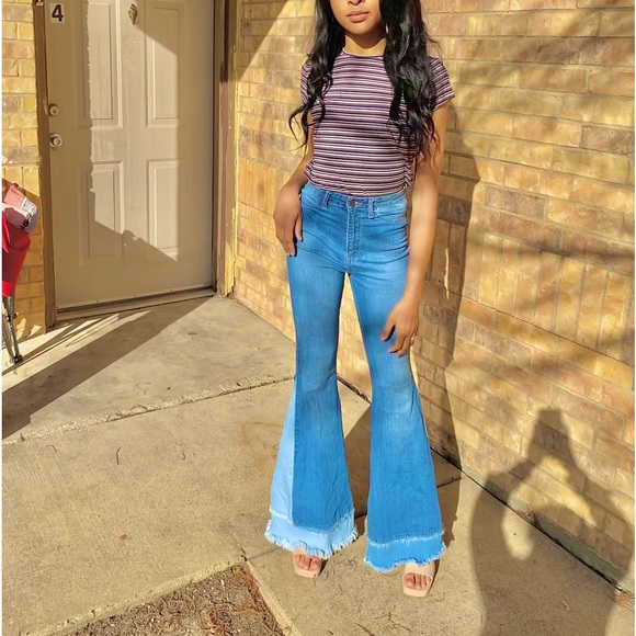 flare denim pants - Picture 3 of 3